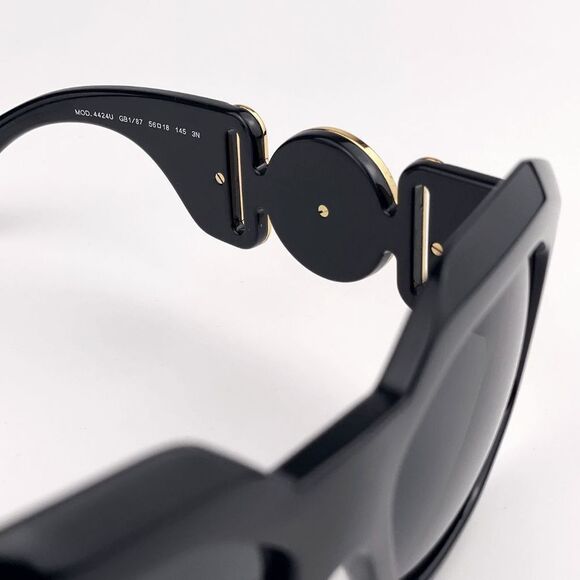 NEW Versace VE4424U GB1/87 MAXI MEDUSA BIGGIE Black Irregular Oversize Sunglasse - Picture 11 of 12